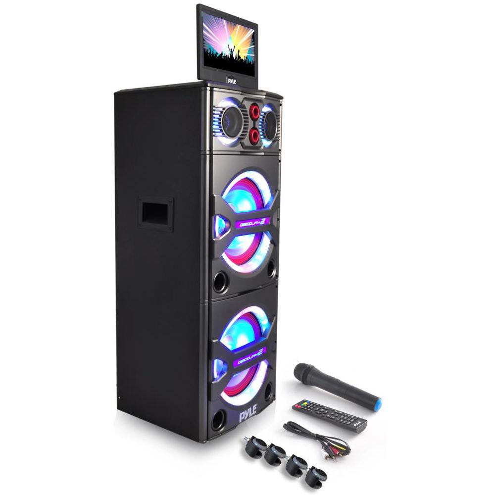 Pyle Pro PKRK215 - 2000W Bluetooth Portable Karaoke System with Built-In Screen