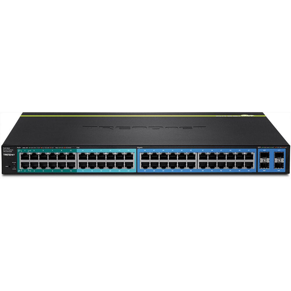 TRENDnet TPE-4840WS 48-Port Gigabit Web Smart PoE Switch, TRENDnet, TPE-4840WS, 48-Port, Gigabit, Web, Smart, PoE, Switch