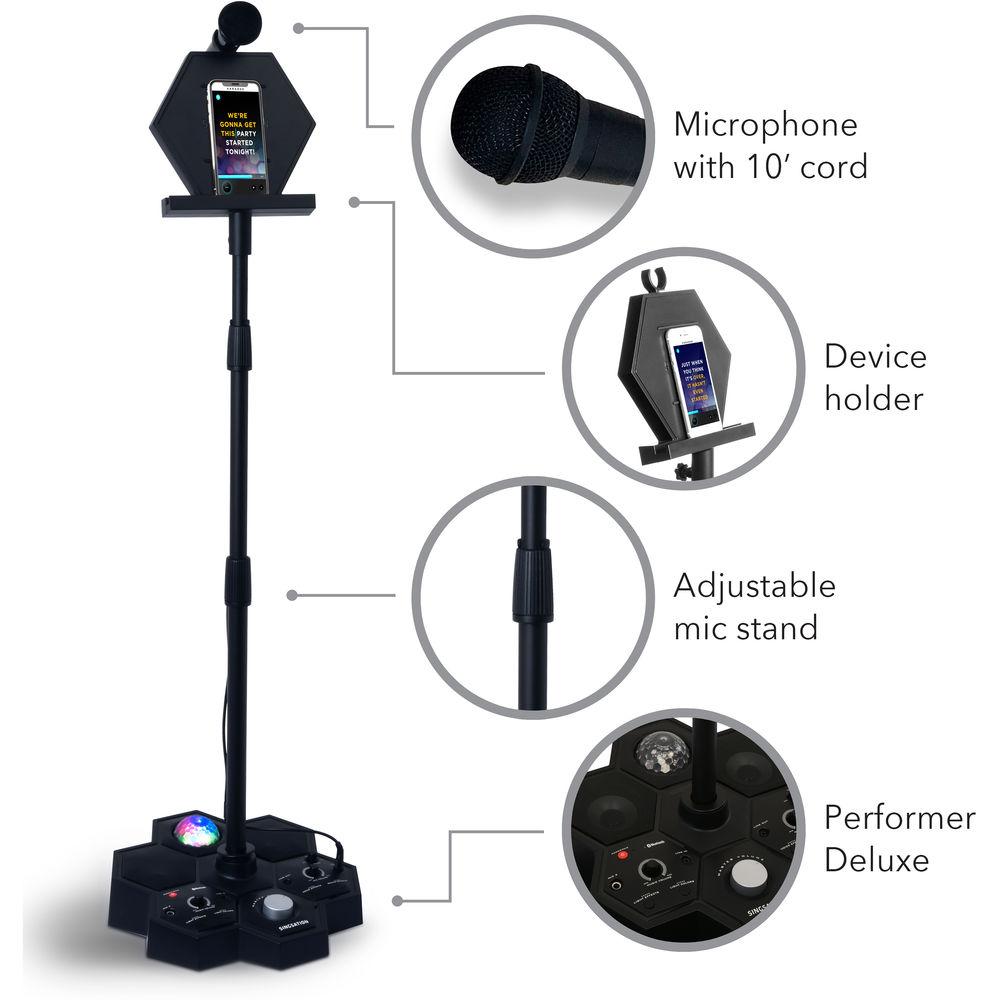 808 Audio Singsation Performer Deluxe Karaoke System with Stereo Wireless Speakers