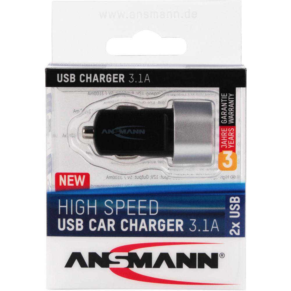 Ansmann 2-Port 3.1A USB Car Charger, Ansmann, 2-Port, 3.1A, USB, Car, Charger