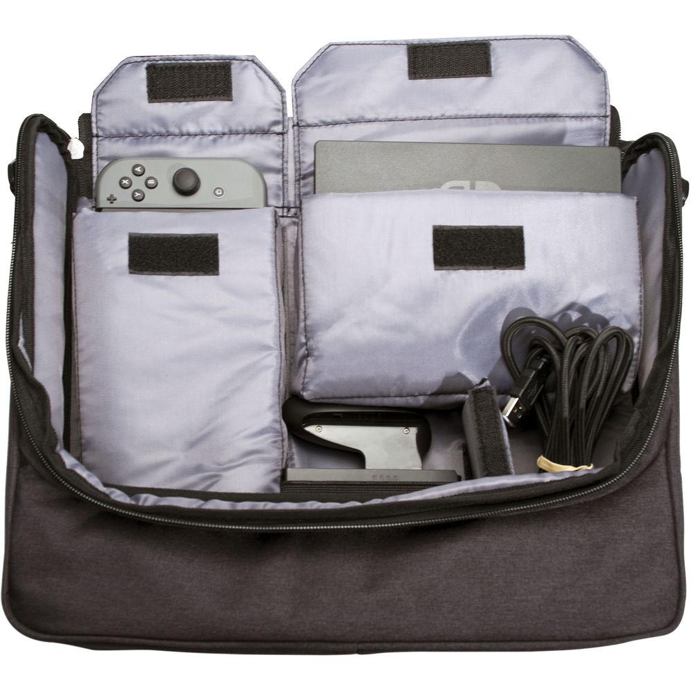 CTA Digital Protective Messenger Bag for Nintendo Switch