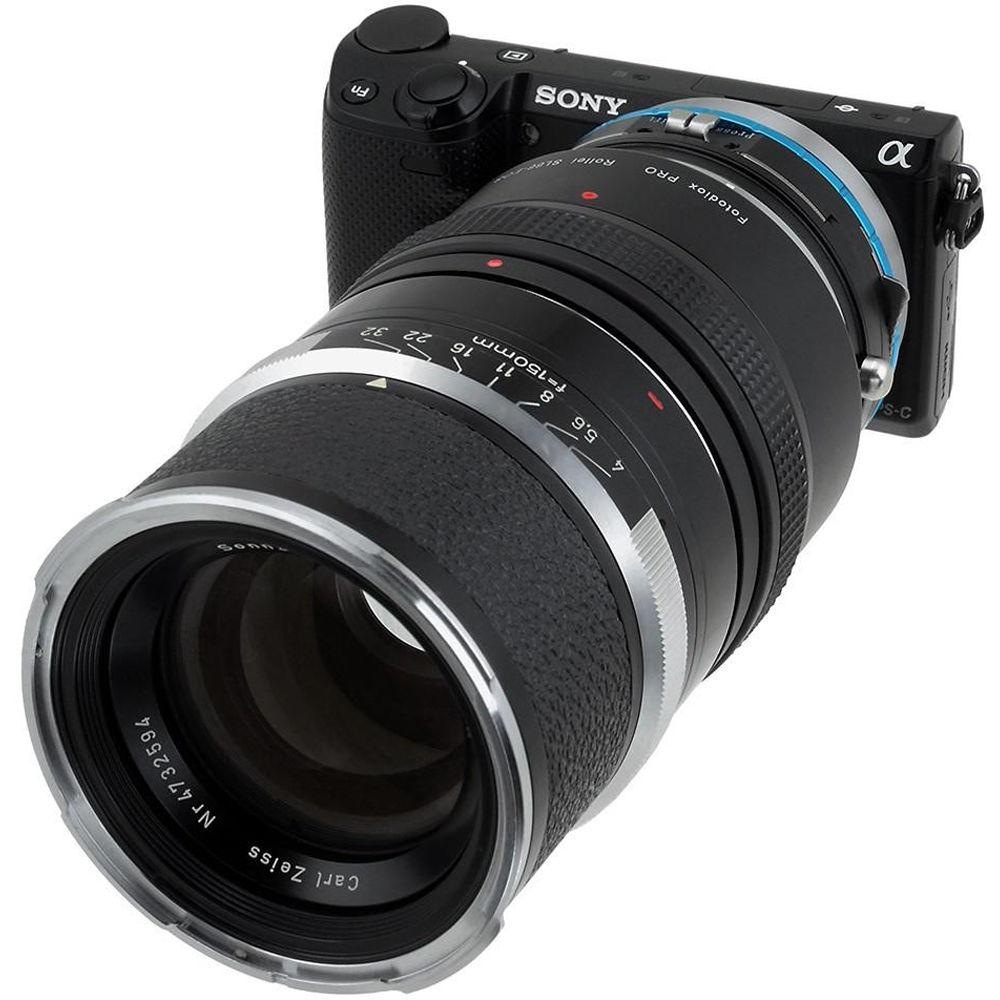 FotodioX Pro Lens Mount Shift Double Adapter for Rollei SL66 and Canon EOS Lenses to Sony E