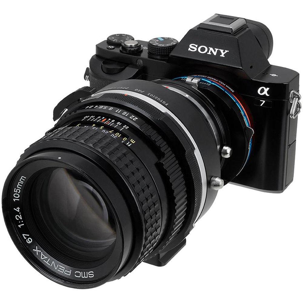 FotodioX Pro Shift Mount Adapter for Pentax 67 Lens to Sony E-Mount Camera