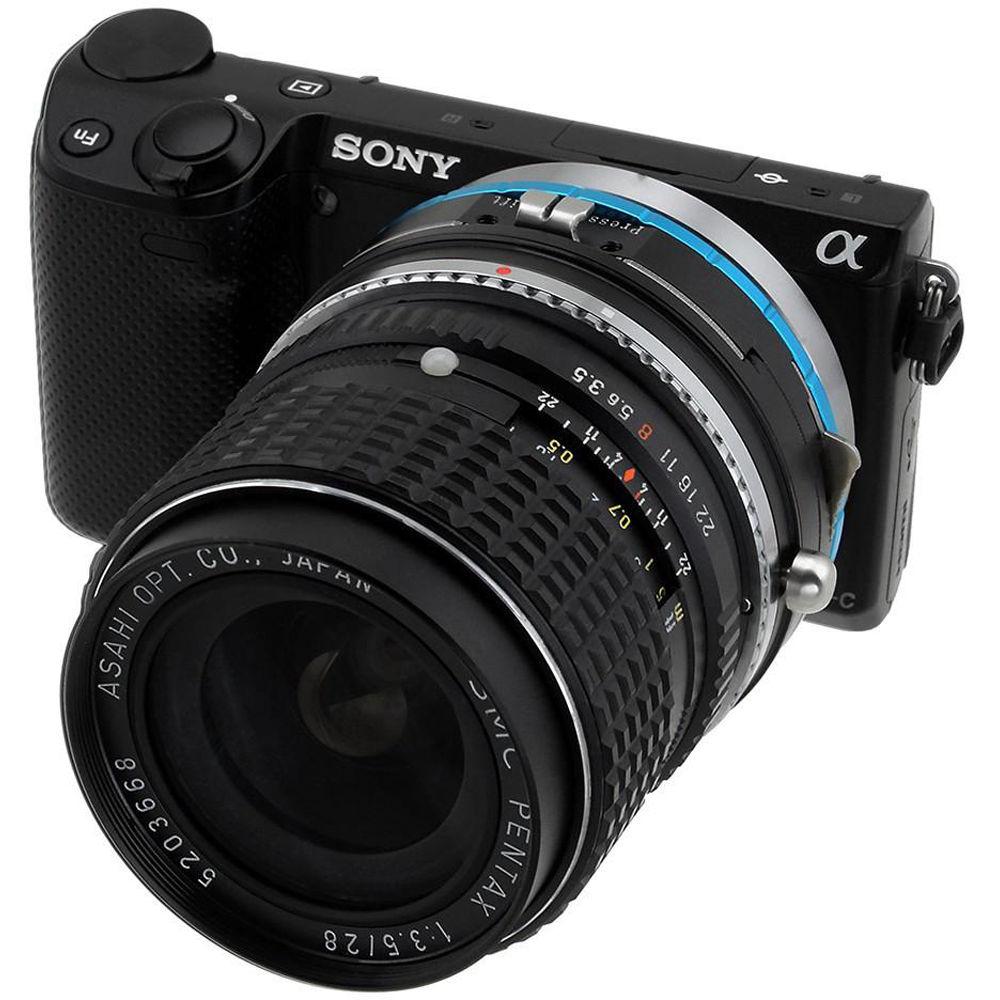 FotodioX Pro Shift Mount Adapter for Pentax K-Mount Lens to Sony E-Mount Camera