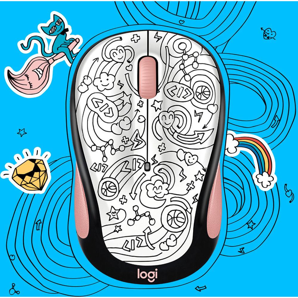 Logitech Doodle Collection M325c Wireless Mouse, Logitech, Doodle, Collection, M325c, Wireless, Mouse