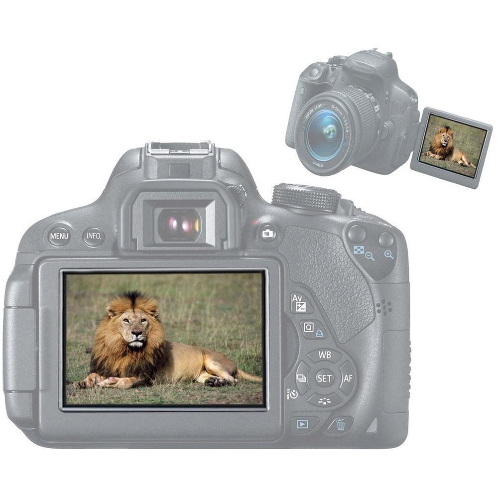 MegaGear LCD Optical Screen Protector for Canon 8000D, T5i, T6i, or T6S digital cameras.