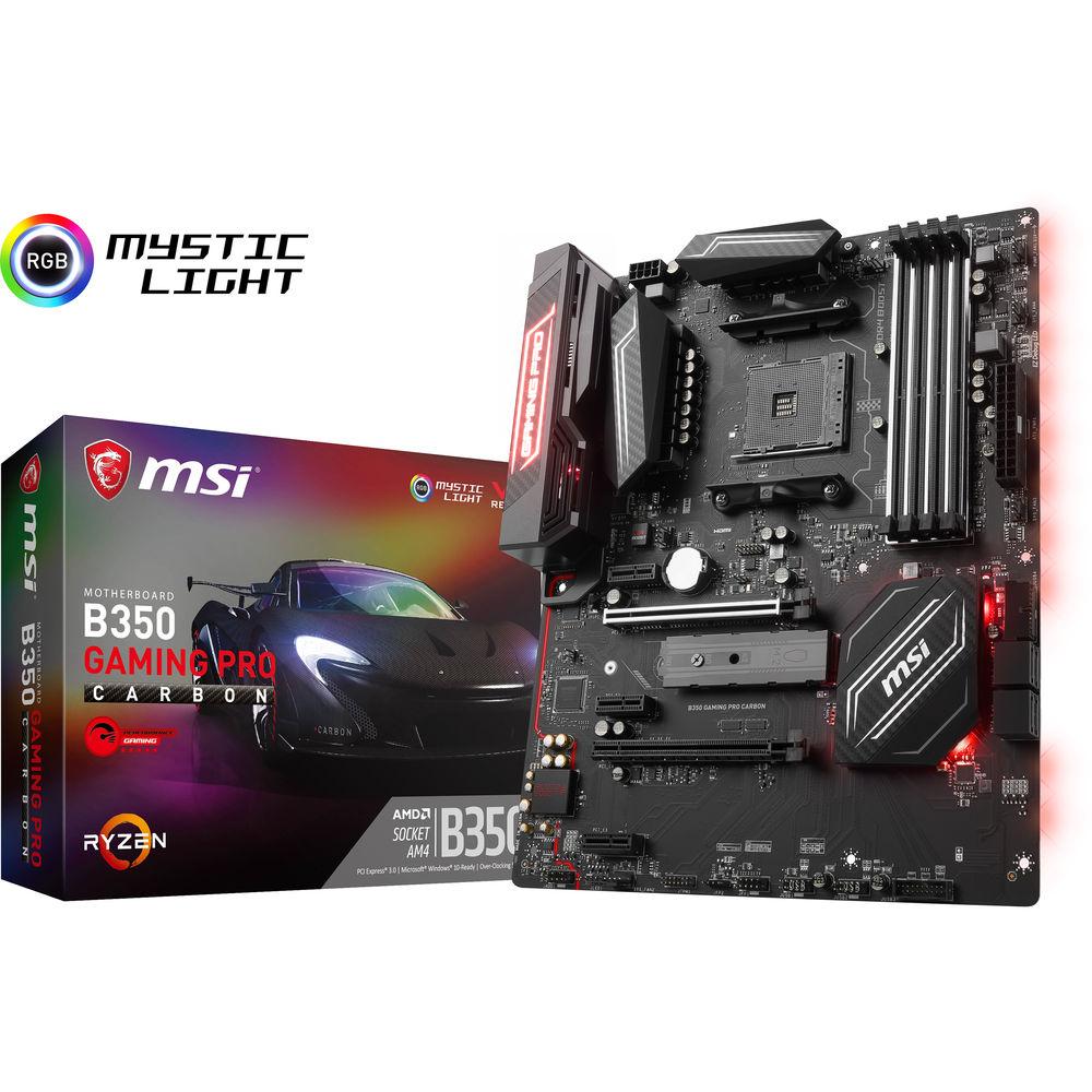 MSI B350 Gaming Pro Carbon AM4 ATX Motherboard