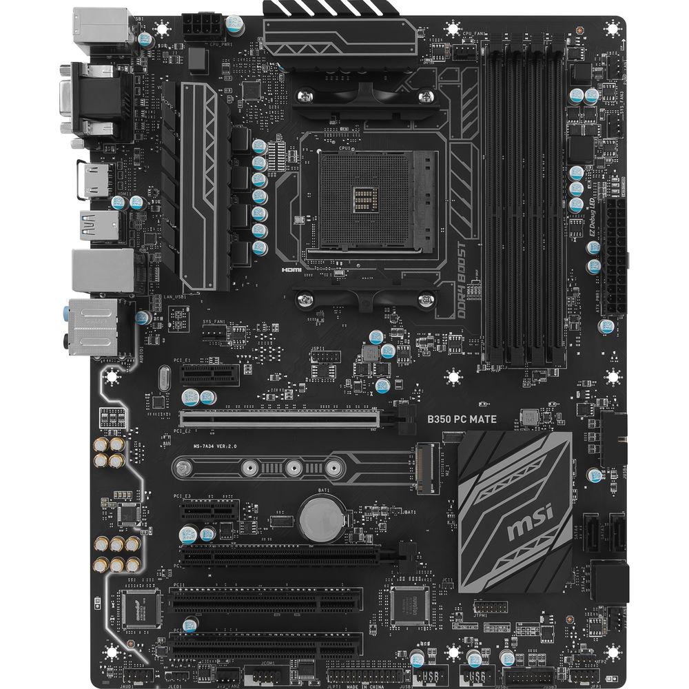 MSI B350 PC Mate AM4 ATX Motherboard