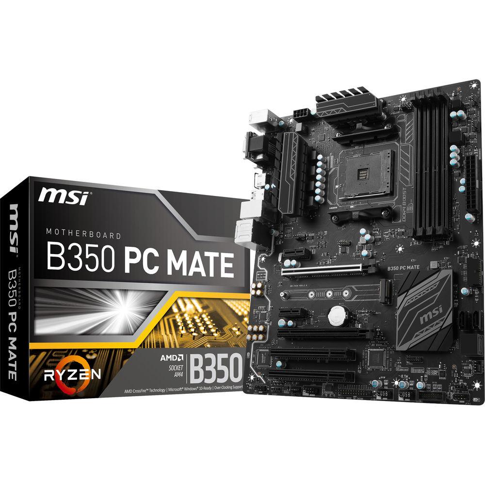 MSI B350 PC Mate AM4 ATX Motherboard