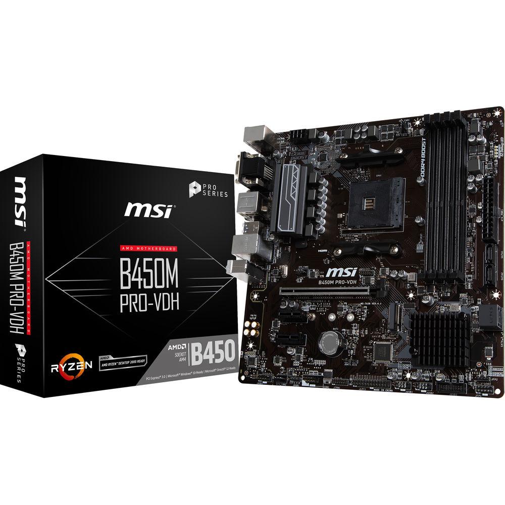 MSI B450M PRO-VDH AM4 Micro-ATX Motherboard