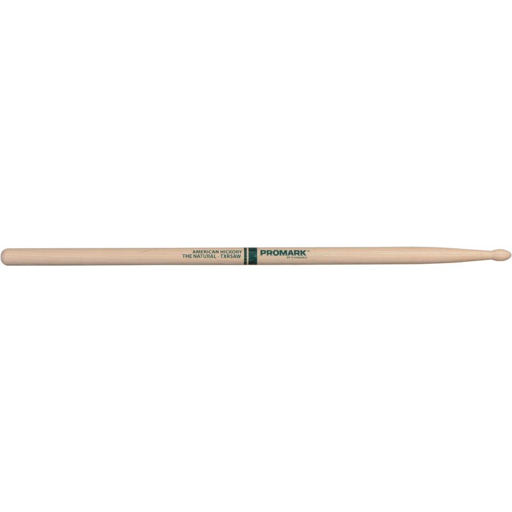 Promark TXR5AW Hickory 5A "The Natural" Wood Tip Drum Sticks by D