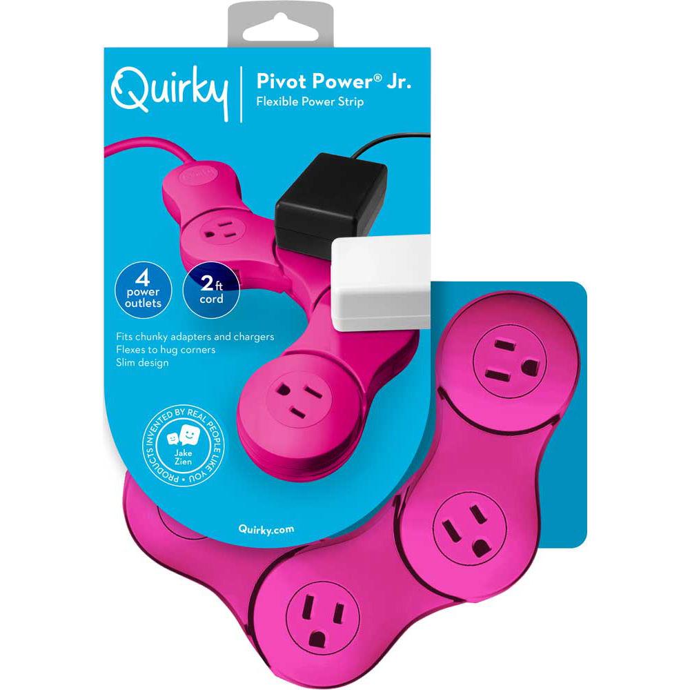 Quirky Pivot Power Junior Flexible 4-Outlet Power Strip, Quirky, Pivot, Power, Junior, Flexible, 4-Outlet, Power, Strip