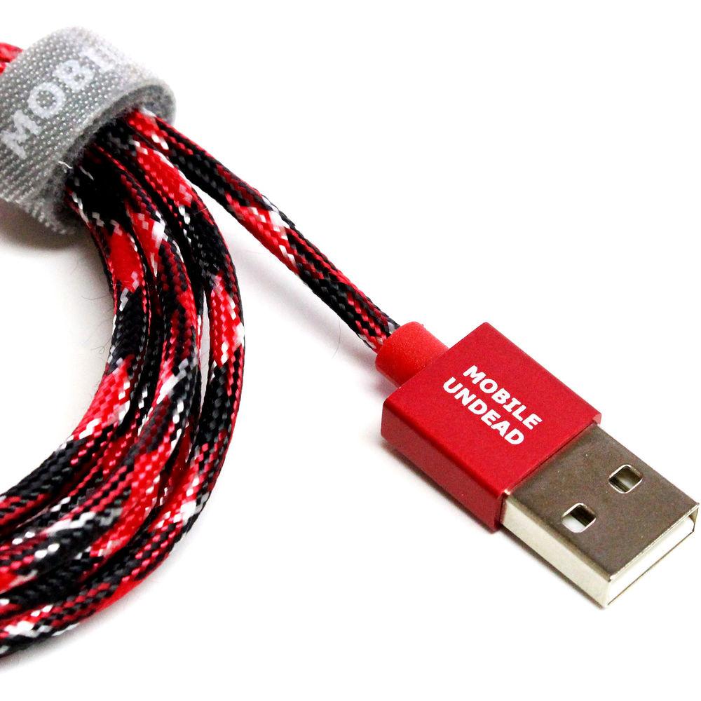 Tera Grand Mobile Undead USB 2.0 Type-A to Micro USB Vampire Braided Cable, Tera, Grand, Mobile, Undead, USB, 2.0, Type-A, to, Micro, USB, Vampire, Braided, Cable