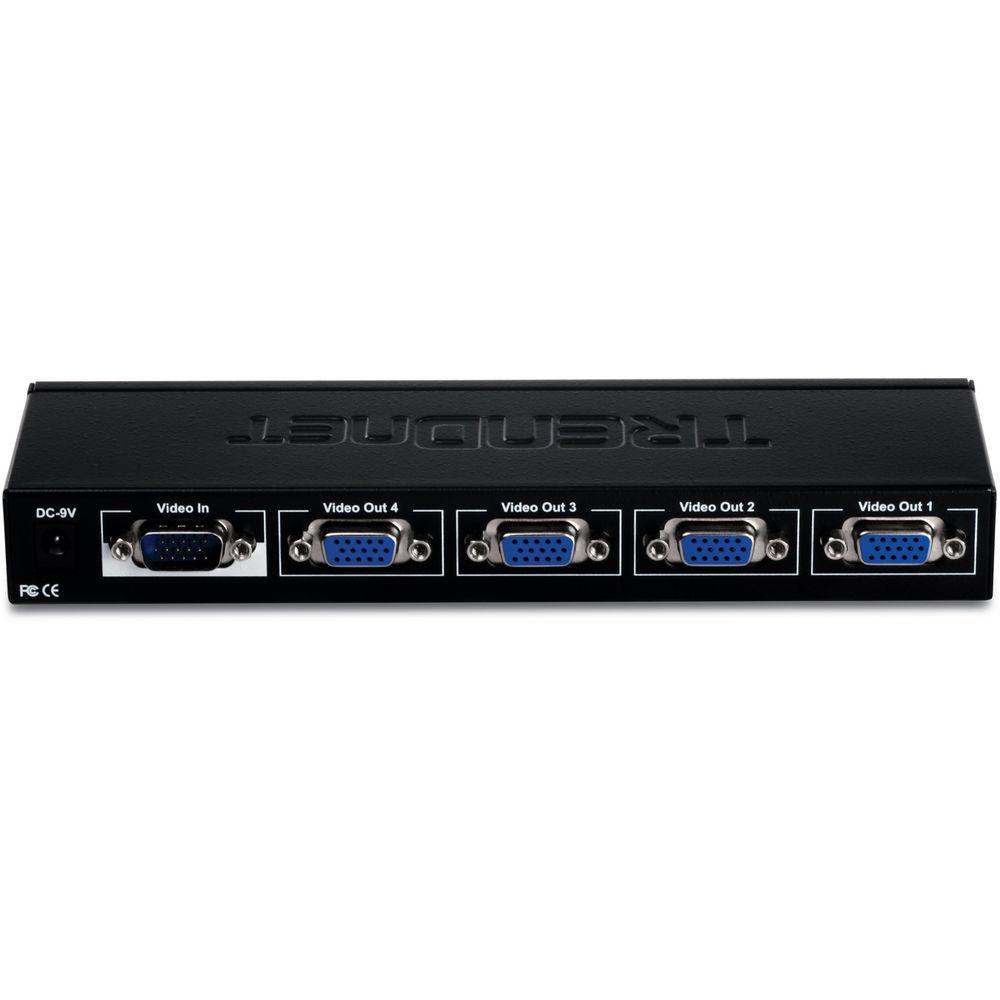 TRENDnet TK-V401S 4-Port Stackable Video Splitter, TRENDnet, TK-V401S, 4-Port, Stackable, Video, Splitter