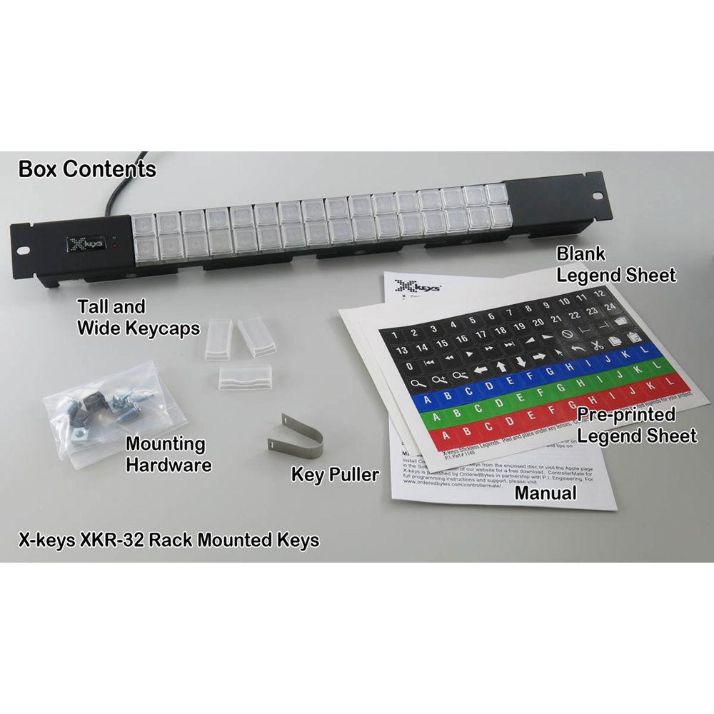 X-keys XKR-32 Rack-Mounted Keys for KVM Switches