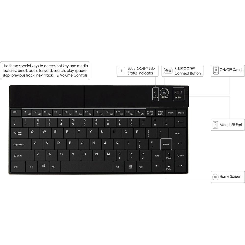 Adesso Bluetooth 3.0 Mini Keyboard 1000