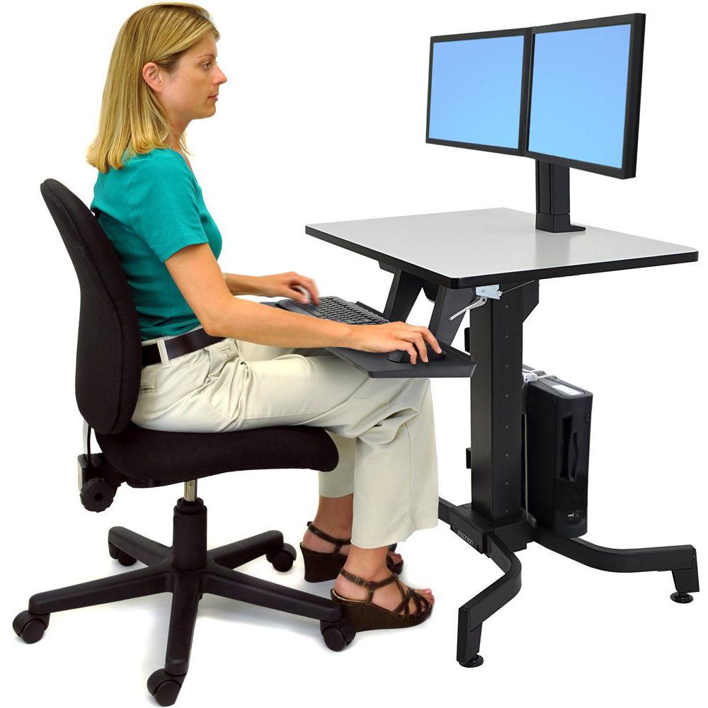 Ergotron WorkFit Dual-Monitor Kit for WorkFit-T -TL -TLE -PD Workstations