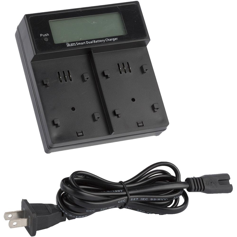 ikan Dual DV Battery Charging Base for ICH-KBP Interchangeable Battery Plates