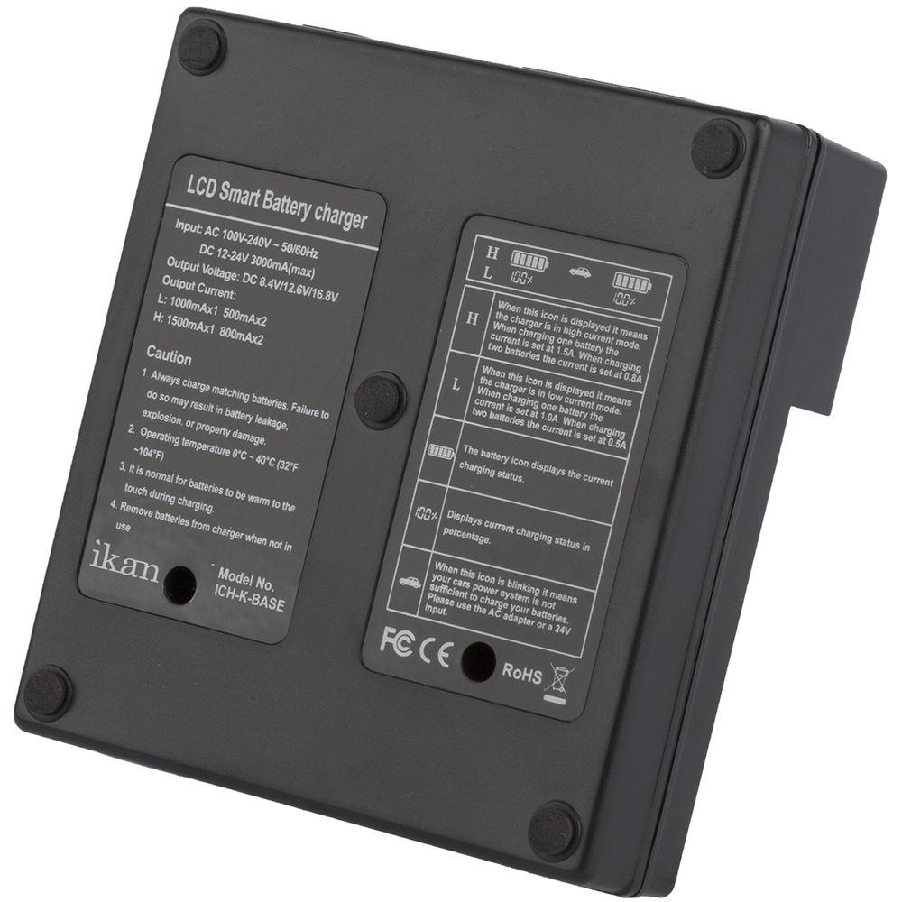ikan Dual DV Battery Charging Base for ICH-KBP Interchangeable Battery Plates