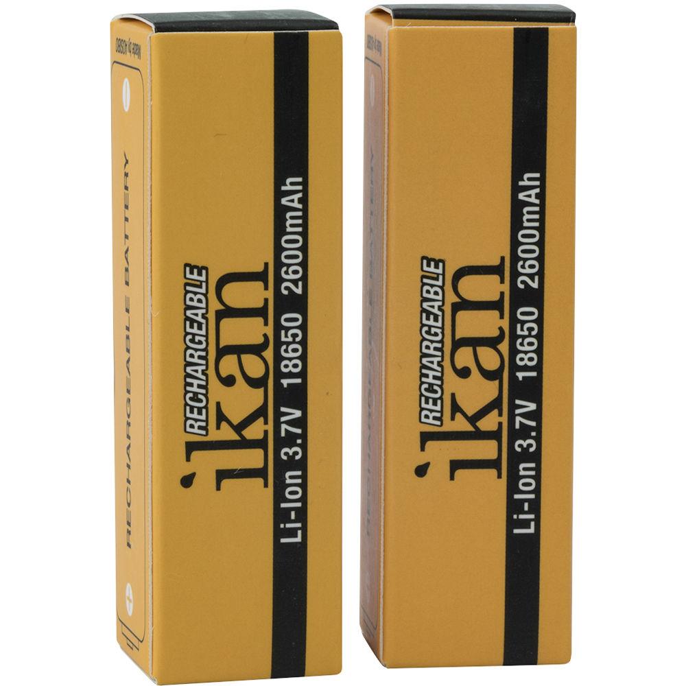 ikan ICH-SC4 Battery Charger with Two 18650 2600mAh Batteries