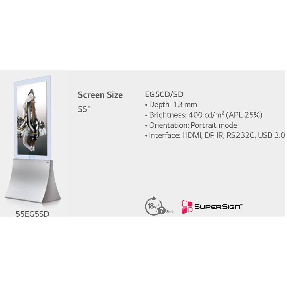LG 55EG5SD-C.AUSC 55" Dual Side In-Glass Digital Signage OLED Display