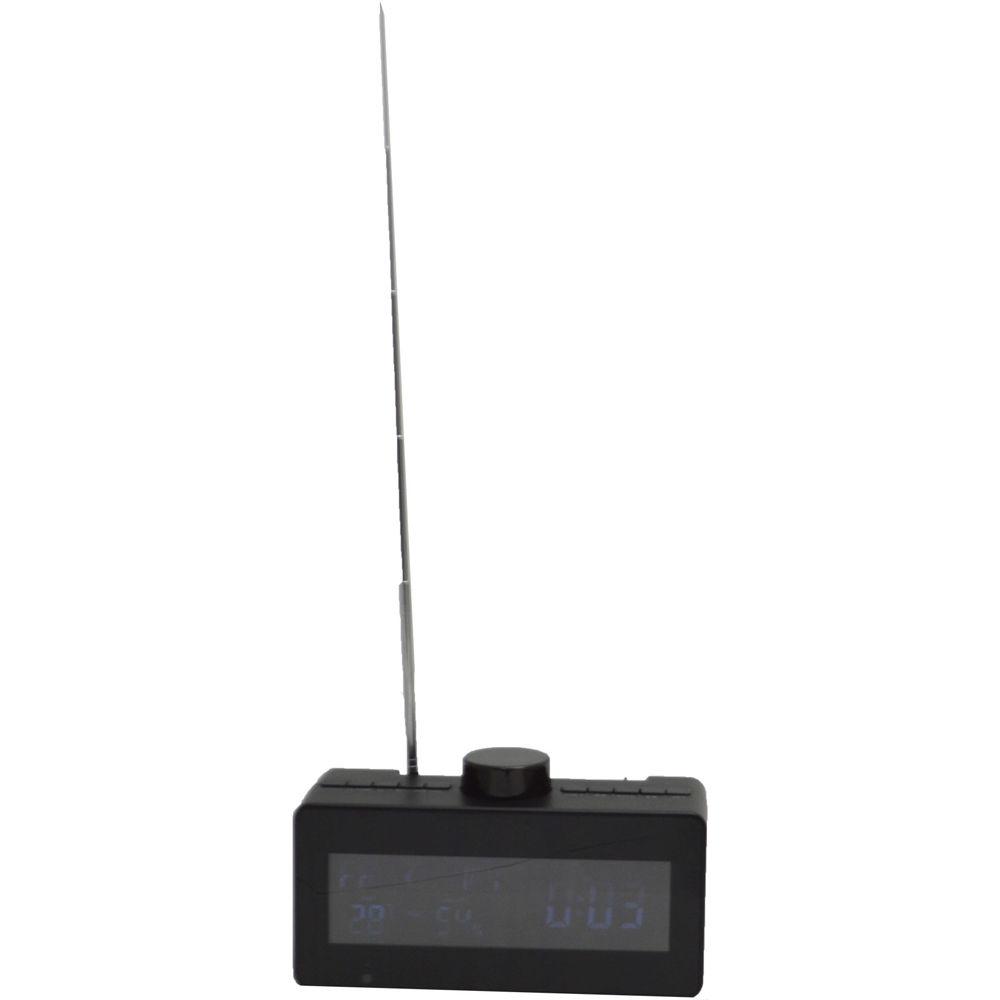 Mini Gadgets Digital Weather Clock Radio with Covert 1080p Wi-Fi Camera