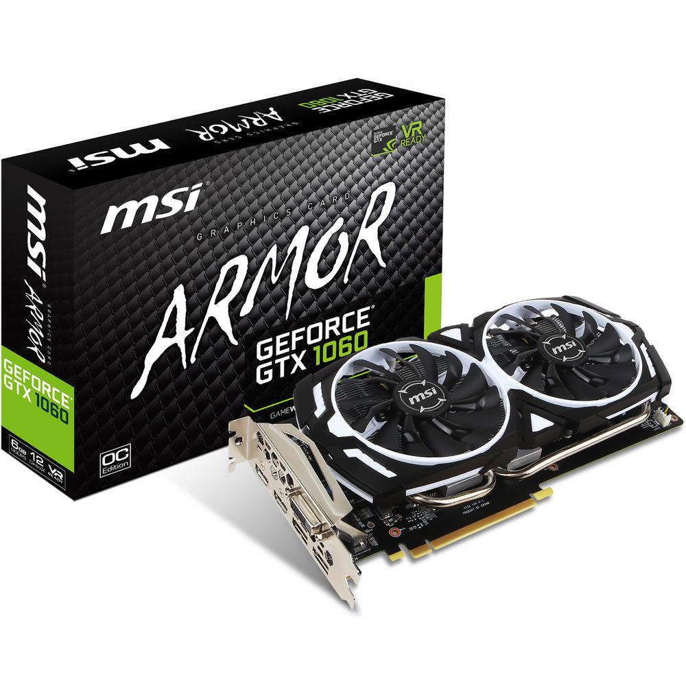 MSI GeForce GTX 1060 ARMOR 6G OCV1 Graphics Card