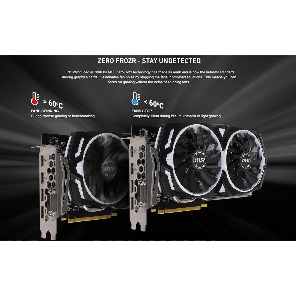 MSI GeForce GTX 1060 ARMOR 6G OCV1 Graphics Card