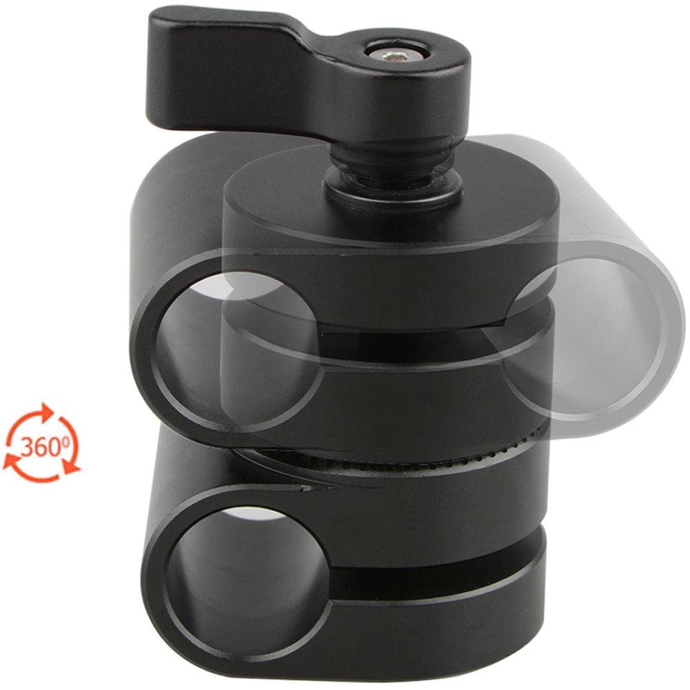 CAMVATE 15mm Rod Clamp with Swiveling Rosette Joint