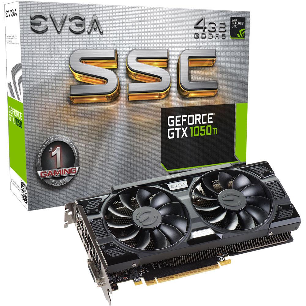 EVGA GeForce GTX 1050 Ti SSC GAMING ACX 3.0 Graphics Card