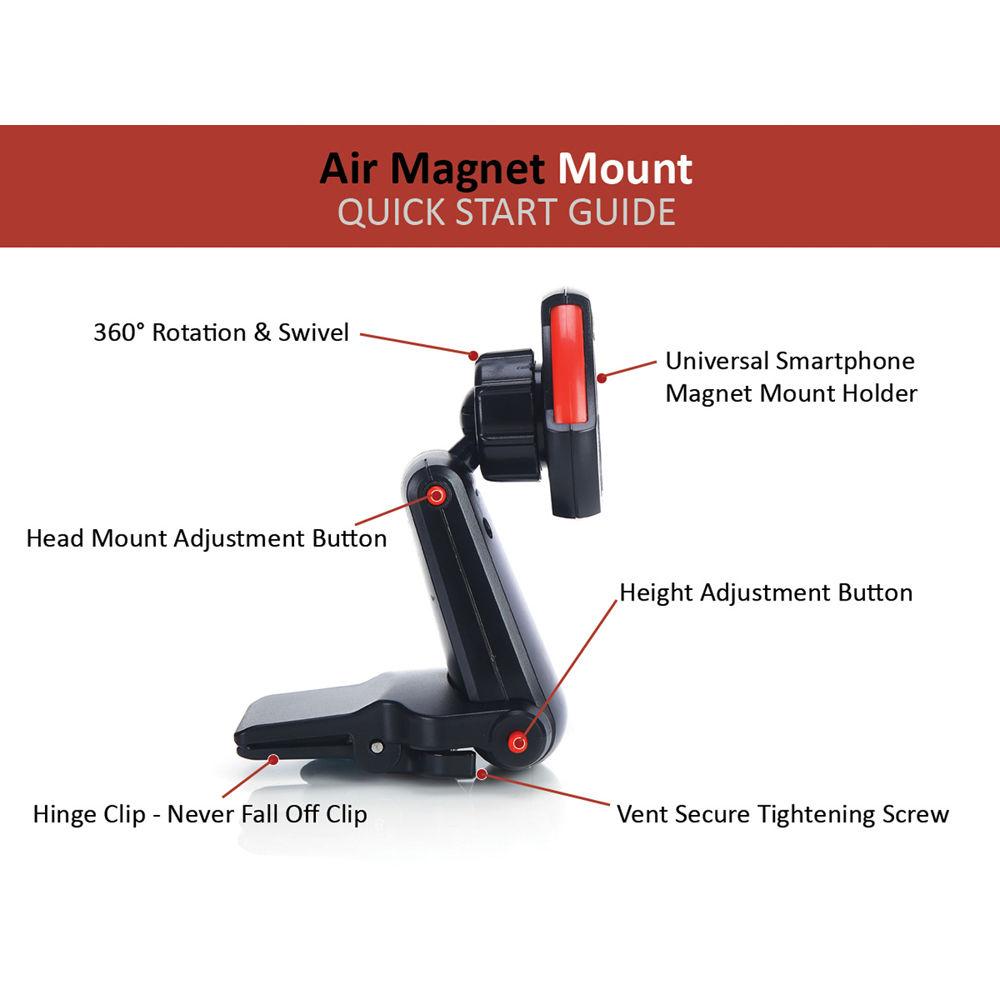 EXOGEAR ExoMount Magnet Air Car Vent Mount for Smartphones