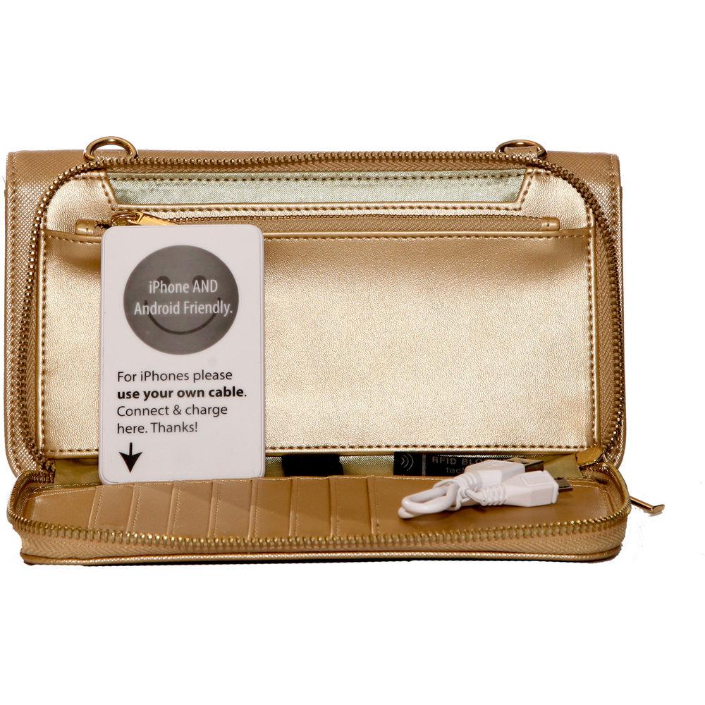 Jill-E Designs Isabel Tech Crossbody Bag with Built-In Phone Charger