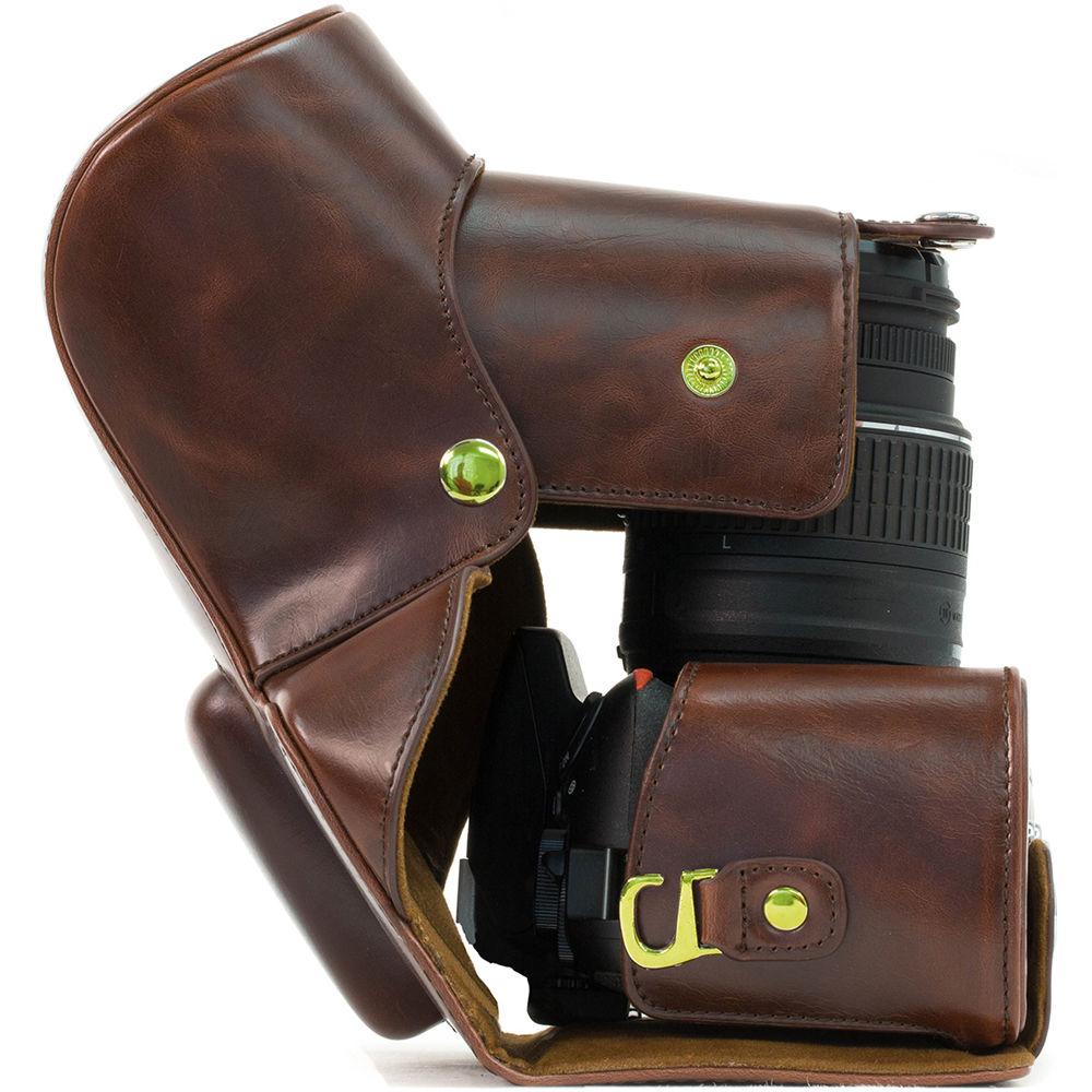 MegaGear Ever Ready PU Leather Case for Nikon D5300 with 18-55, 18-135, or 18-200mm VR Lens