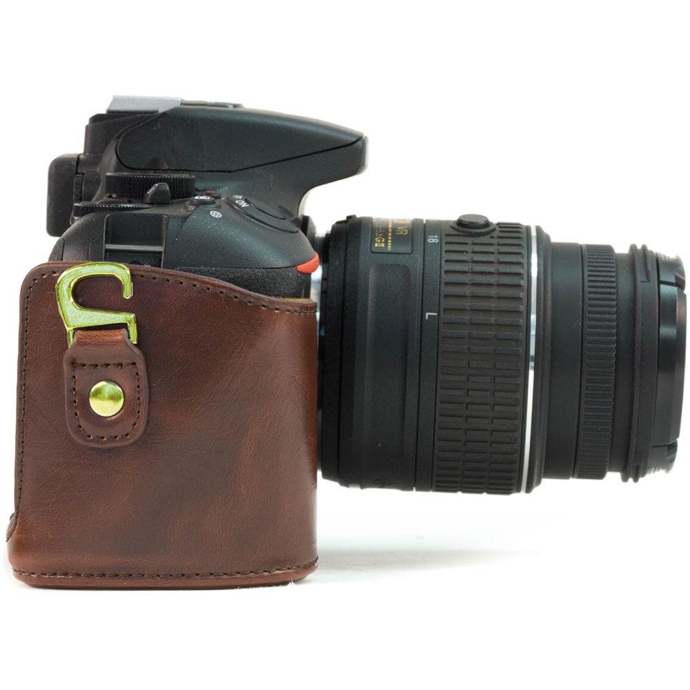 MegaGear Ever Ready PU Leather Case for Nikon D5300 with 18-55, 18-135, or 18-200mm VR Lens