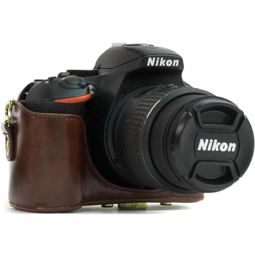MegaGear Ever Ready PU Leather Case for Nikon D5300 with 18-55, 18-135, or 18-200mm VR Lens
