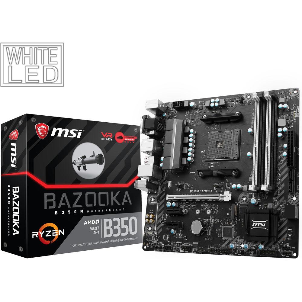 MSI B350M Bazooka AM4 Micro-ATX Motherboard