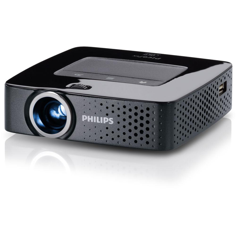 Philips PicoPix PPX3614 F7 140-Lumen FWVGA DLP Pico Projector with Wi-Fi