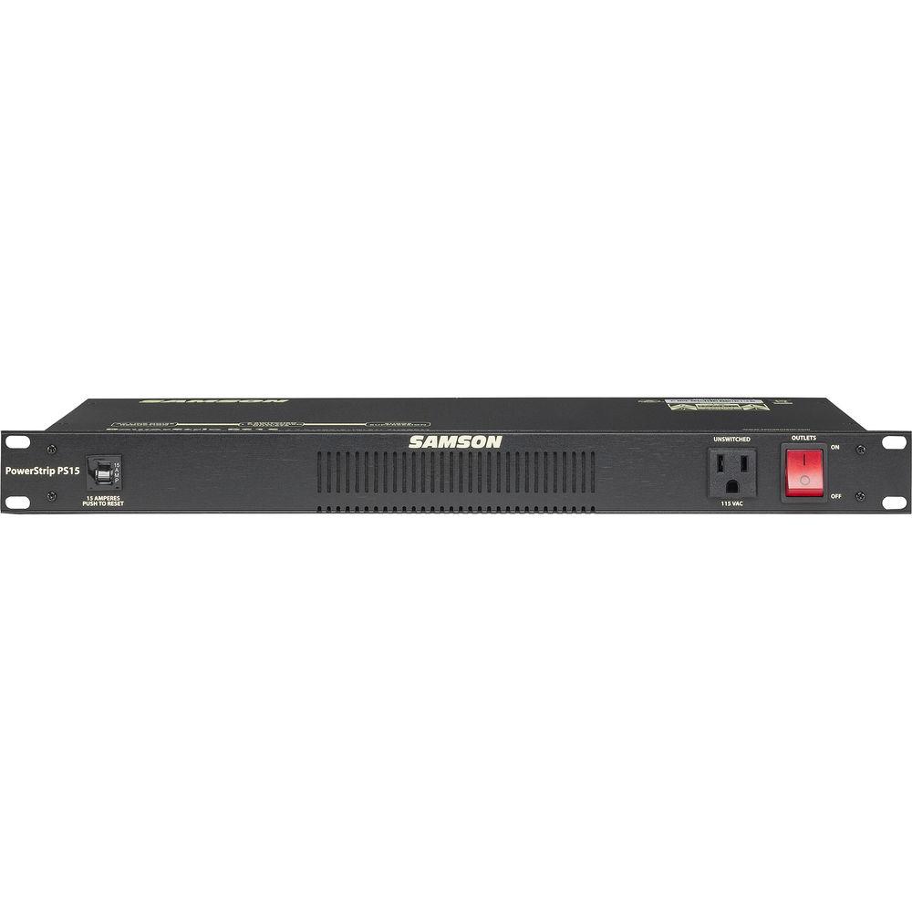 Samson Universal Equipment Rack with PowerStrip PS15 Power Distributor