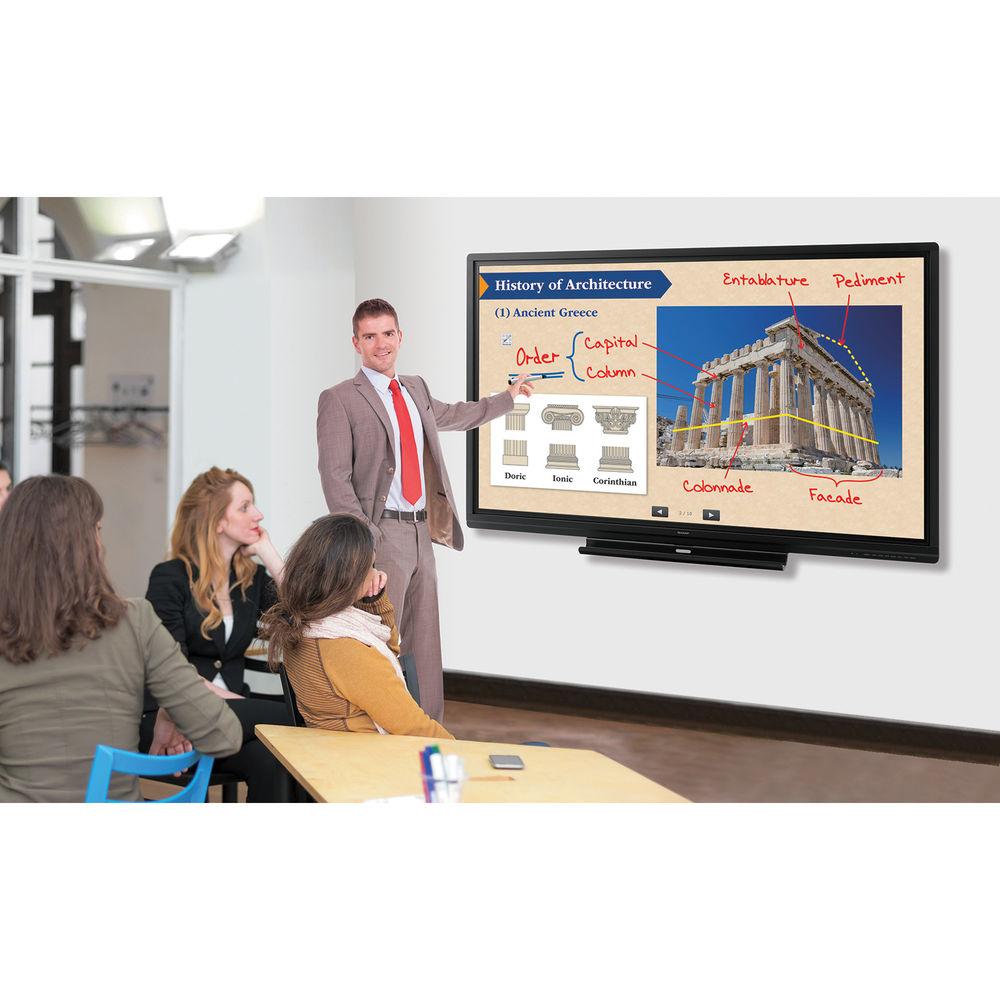 Sharp 80" AQUOS BOARD Full HD Interactive Display System with Rolling Cart & Shuttle PC