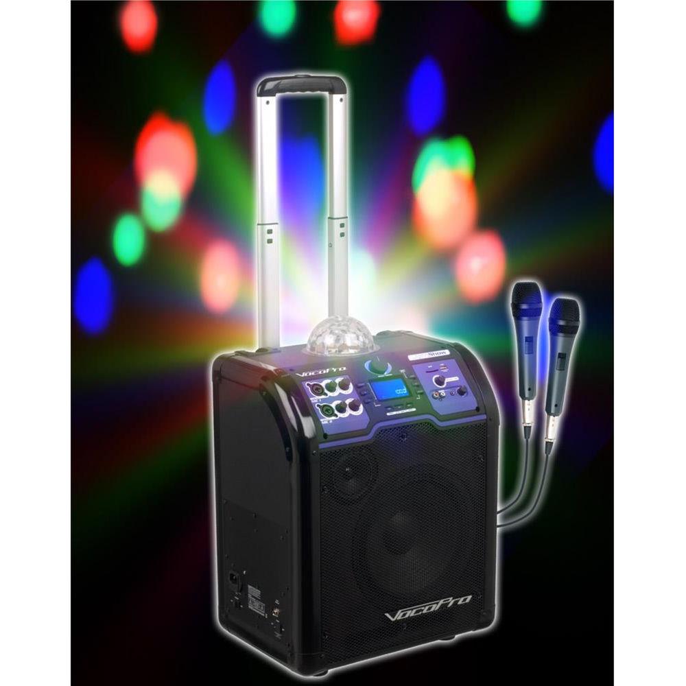 VocoPro LightShow Portable Bluetooth-Enabled 100W All-In-One PA System