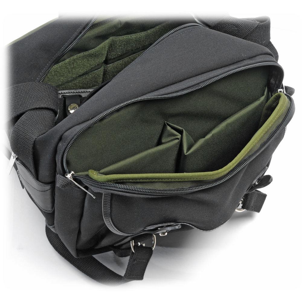 Billingham 225 Shoulder Bag Black with Black Leather Trim