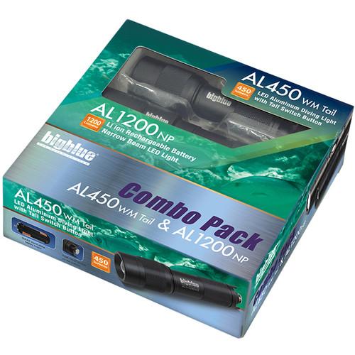 Bigblue AL450WMT Wide and AL1200NP Narrow LED Dive Light Combo Pack