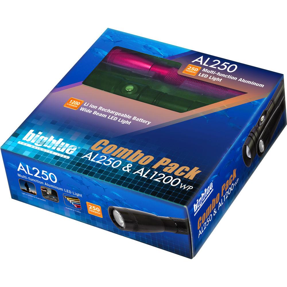 Bigblue Combo Pack: Black AL250 & AL1200NP Dive Lights