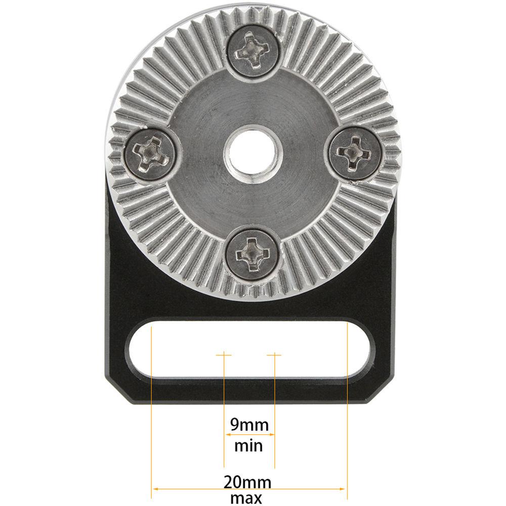 CAMVATE M6 ARRI Rosette Adapter for Camera Cage Rig w Wooden Handgrip