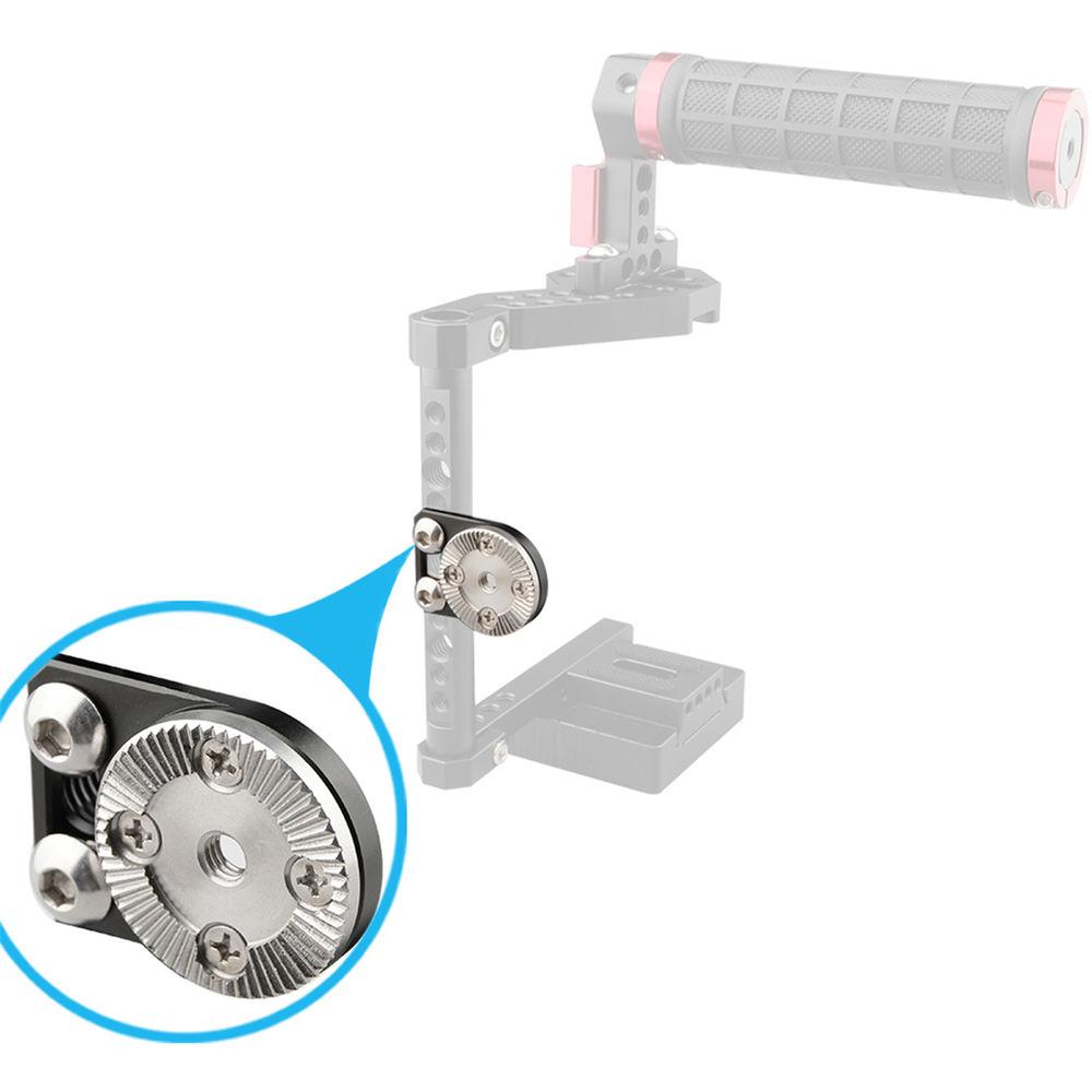 CAMVATE M6 ARRI Rosette Adapter for Camera Cage Rig w Wooden Handgrip