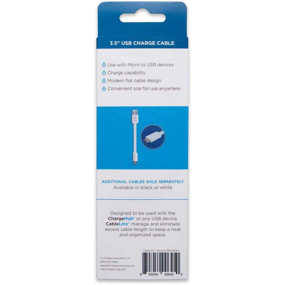 ChargeHub CableLinx USB 2.0 Type-A Male to Micro-USB Male Charge & Sync Cable