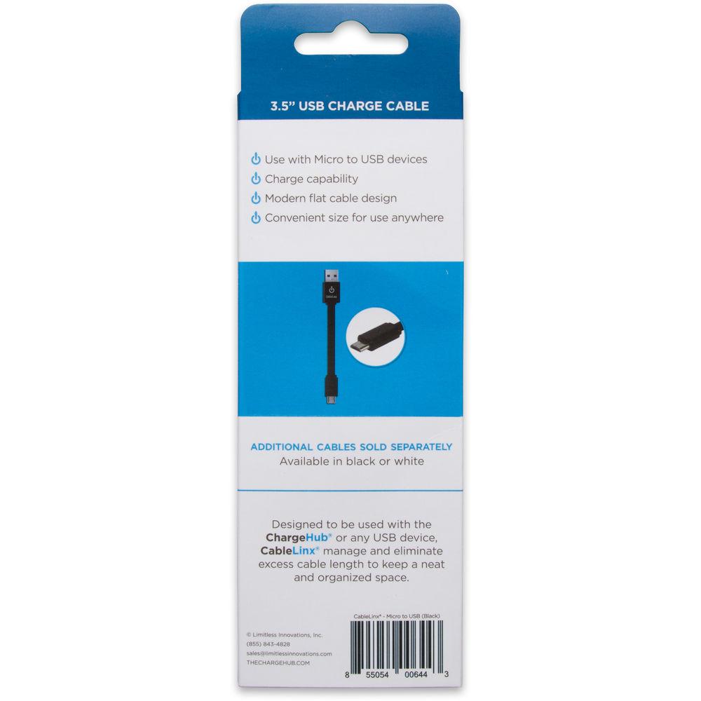 ChargeHub CableLinx USB 2.0 Type-A Male to Micro-USB Male Charge & Sync Cable