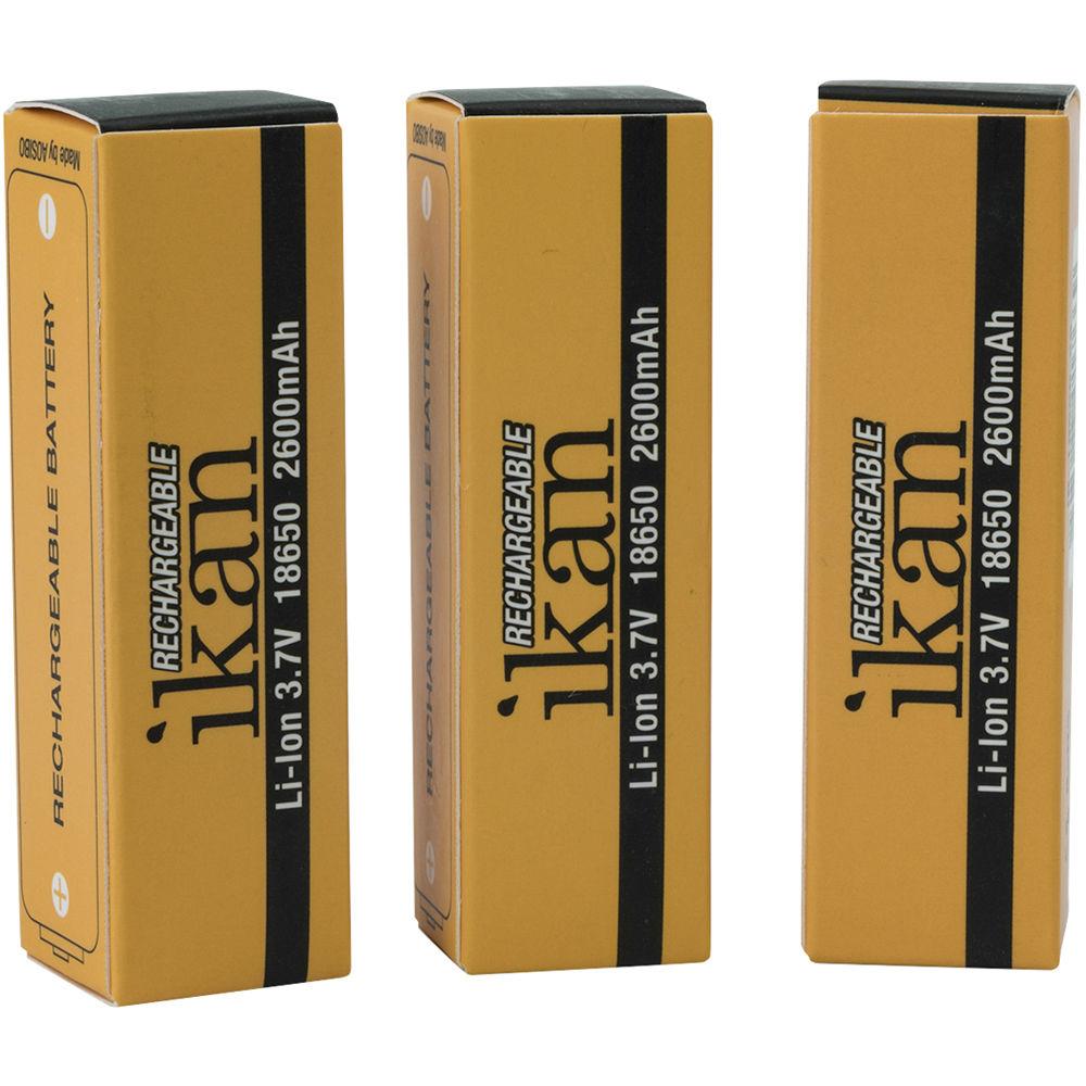 ikan ICH-SC4 Battery Charger with Three 18650 2600mAh Batteries