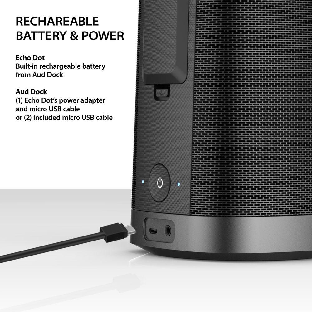 iLuv Aud Dock Portable Speaker for the 2nd Generation Amazon Echo Dot