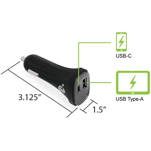 IOGEAR GearPower USB-C Car Charger and USB-C Cable